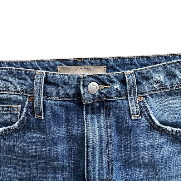 JOE’S JEANS | DISTRESSED CUTOFF HIGH WAIST DENIM MINI SKIRT | SIZE: 26 - Picture 4 of 10